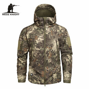 Mege Brand Clothing Autumn Men's Military Camouflage Fleece Jacket Army Tactical Clothing  Multicam Male Camouflage Windbreakers