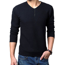 Load image into Gallery viewer, M-4XL Winter Henley Neck Sweater Men Cashmere Pullover Christmas Sweater Mens Knitted Sweaters Pull Homme Jersey Hombre 2019