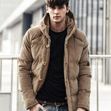 Load image into Gallery viewer, New Men Winter Jacket Coat Fashion Quality Cotton Padded Windproof Thick Warm Soft Brand Clothing Hooded Male Down Parkas