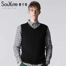 Load image into Gallery viewer, Vomint Classic Mens&#39; Pullover Sweater Vest V-Neck New Sweater 100% Cotton Knitted Plus Size Slim Class Vest Size: S-3XL  S6AW003