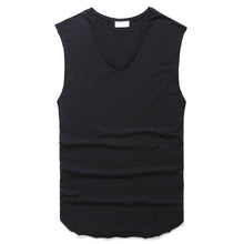 Load image into Gallery viewer, 2017 Men summer casual cotton v neck tank top men sleeveless solid high quality tank top men loose joggers tank top men hot sale