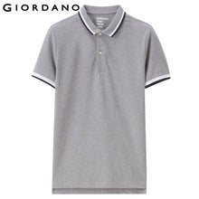 Load image into Gallery viewer, Giordano Men Slim Polo Pique Stretchy Polo Shirt Men Stripes Ribbed Collar Tops Short Sleeve Tee Shirt Camisa Masculina