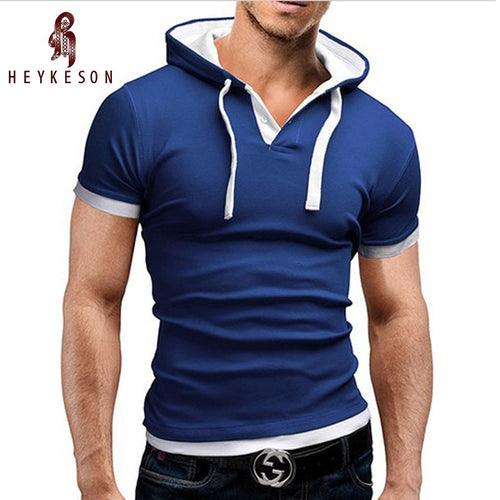 Brand 2018 Mens Polo Shirt Short-Sleeve Solid Poloshirt Men Polo Malse Slim Mens Clothing Camisas Hooded Camisa Polo Shirt 4XL