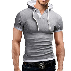 Brand 2018 Mens Polo Shirt Short-Sleeve Solid Poloshirt Men Polo Malse Slim Mens Clothing Camisas Hooded Camisa Polo Shirt 4XL