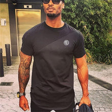 Load image into Gallery viewer, Brand Mens muscle T shirt bodybuilding fitness men tops cotton singlets Plus Big size TShirt Cotton Mesh Short Sleeve Tshirt