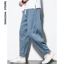 Load image into Gallery viewer, Sinicism Store Plus Size Cotton Linen Harem Pants Mens Jogger Pants 2018 Male Casual Summer Track Pants Trousers