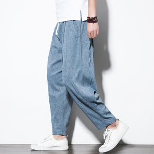 Sinicism Store Plus Size Cotton Linen Harem Pants Mens Jogger Pants 2018 Male Casual Summer Track Pants Trousers