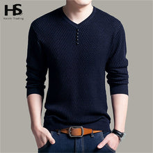 Load image into Gallery viewer, COODRONY Sweater Men Casual V-Neck Pullover Men Autumn Slim Fit Long Sleeve Shirt Mens Sweaters Knitted Cashmere Wool Pull Homme