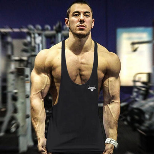 New Bodybuilding Stringer Tank Top Men Fitness Clothing Gyms Shirt Brand Muscle vest Workout Cotton Regatas Masculino