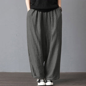 Men Casual Loose Wide Leg Pants Cotton Linen Casual Bloomers Trousers Harem  Plus Size Clothing