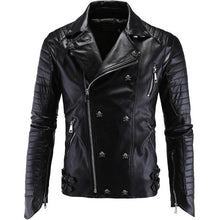 Load image into Gallery viewer, New Brand Jacket Punk Multi Design Style Motorcycle Biker Leather Jacket Men Fashion Skull Leather Coats Male Bomber Jacket 5XL