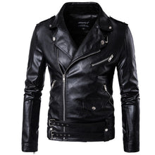 Load image into Gallery viewer, New Brand Jacket Punk Multi Design Style Motorcycle Biker Leather Jacket Men Fashion Skull Leather Coats Male Bomber Jacket 5XL