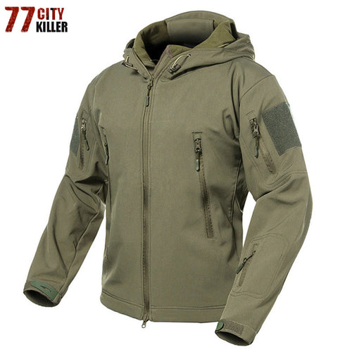 New 2018 Military Tactical jacket Men Plus Size 3XL Waterproof Soft Shell Snake Camouflage Jacket Men Tactical Army Jackets Mens