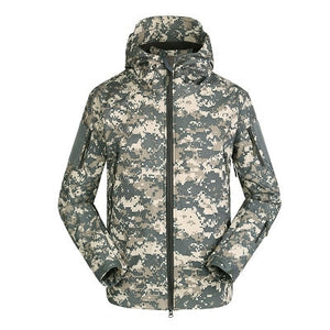 New 2018 Military Tactical jacket Men Plus Size 3XL Waterproof Soft Shell Snake Camouflage Jacket Men Tactical Army Jackets Mens