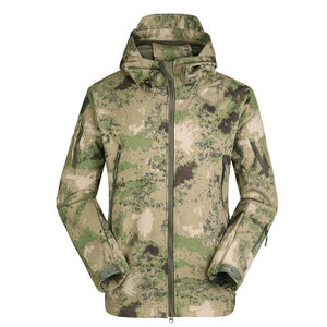 New 2018 Military Tactical jacket Men Plus Size 3XL Waterproof Soft Shell Snake Camouflage Jacket Men Tactical Army Jackets Mens