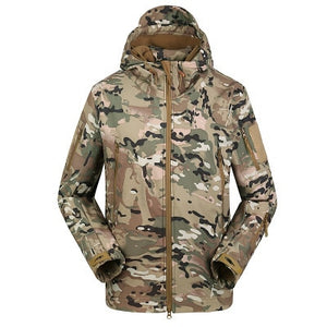 New 2018 Military Tactical jacket Men Plus Size 3XL Waterproof Soft Shell Snake Camouflage Jacket Men Tactical Army Jackets Mens