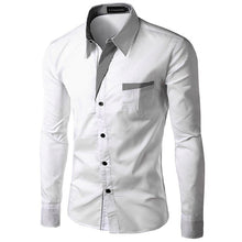 Load image into Gallery viewer, TUNEVUSE Mens shirts Camisa Masculina Long Sleeve Shirt Men Korean Slim Design Formal Casual Male Dress Shirt Size M-4XL 8012