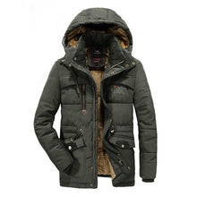 Load image into Gallery viewer, Plus Size 7XL 8XL Winter Jacket Men Thick Warm Mens Parkas Wool Liner Hooded Coat Male Outwear Windproof Multi-pocket Jackets