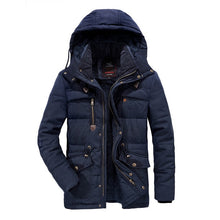 Load image into Gallery viewer, Plus Size 7XL 8XL Winter Jacket Men Thick Warm Mens Parkas Wool Liner Hooded Coat Male Outwear Windproof Multi-pocket Jackets