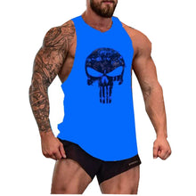 Load image into Gallery viewer, Brand Clothing Fitness Punisher Tank Top Men Stringer Golde Bodybuilding Muscle Shirt Training Vest Gyms Undershirt Singlets