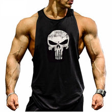 Load image into Gallery viewer, Brand Clothing Fitness Punisher Tank Top Men Stringer Golde Bodybuilding Muscle Shirt Training Vest Gyms Undershirt Singlets