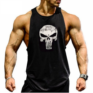 Brand Clothing Fitness Punisher Tank Top Men Stringer Golde Bodybuilding Muscle Shirt Training Vest Gyms Undershirt Singlets