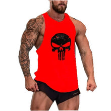 Load image into Gallery viewer, Brand Clothing Fitness Punisher Tank Top Men Stringer Golde Bodybuilding Muscle Shirt Training Vest Gyms Undershirt Singlets