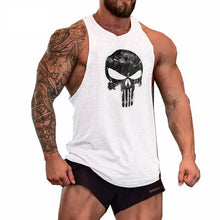 Load image into Gallery viewer, Brand Clothing Fitness Punisher Tank Top Men Stringer Golde Bodybuilding Muscle Shirt Training Vest Gyms Undershirt Singlets