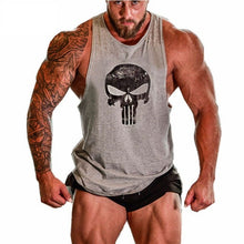 Load image into Gallery viewer, Brand Clothing Fitness Punisher Tank Top Men Stringer Golde Bodybuilding Muscle Shirt Training Vest Gyms Undershirt Singlets