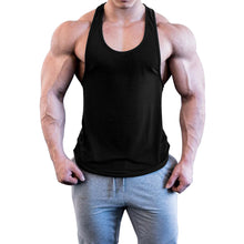 Load image into Gallery viewer, OA Men Solid Color Bodybuilding Stringer Gyms Tank Top Fitness Singlet Cotton Sleeveless Sport Shirt Muscle Fit Vest