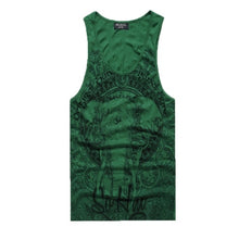 Load image into Gallery viewer, Grey Men Tank Top Casual Fitness Singlets Brand Mens Sleeveless Gasp Hip Hop Vest Elephant Print Cotton undershirt T680