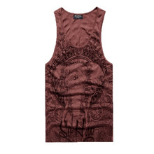 Load image into Gallery viewer, Grey Men Tank Top Casual Fitness Singlets Brand Mens Sleeveless Gasp Hip Hop Vest Elephant Print Cotton undershirt T680