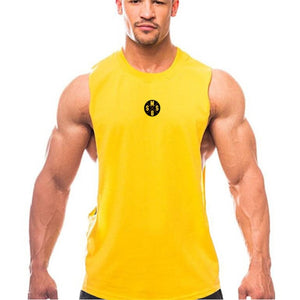 Muscleguys Mens Casual Loose Fitness Tank Tops For Male Summer Open side Sleeveless Active Muscle Shirts Vest Undershirts