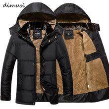 Load image into Gallery viewer, DIMUSI Winter Men Thick Warm Jacket Male Cotton Fluff Lining Parkas Male Casual Outwear Windbreaker Detachable Hat Hoodies,TA193