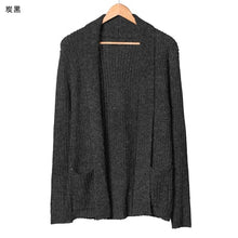 Load image into Gallery viewer, Men Sweater Long Sleeve Cardigan Males Pull style cardigan Clothing Fashion Thick warm Mohair Sweater Men england style hot J511