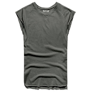 men's sleeveless knitwear sleeveless undershirt wide shoulder vest bodybuilding tank top men cotton summer new T4364