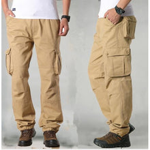 Load image into Gallery viewer, Men&#39;s Cargo Pants Mens Casual Multi Pockets Military Tactical Pants Men Outwear Army Straight slacks Long Trousers Large size 44