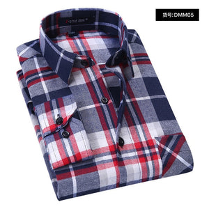 Plaid Shirt 2019 New Autumn Winter Flannel Red Checkered Shirt Men Shirts Long Sleeve Chemise Homme Cotton Male Check Shirts