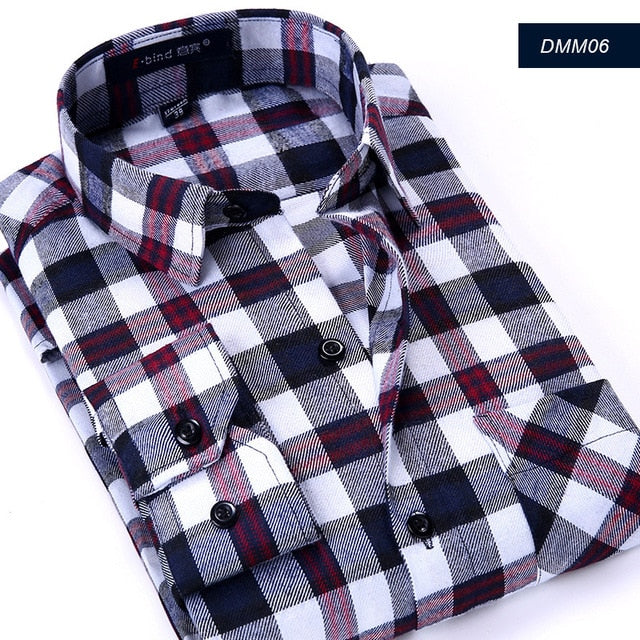 Plaid Shirt 2019 New Autumn Winter Flannel Red Checkered Shirt Men Shirts Long Sleeve Chemise Homme Cotton Male Check Shirts