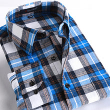 Load image into Gallery viewer, Plaid Shirt 2019 New Autumn Winter Flannel Red Checkered Shirt Men Shirts Long Sleeve Chemise Homme Cotton Male Check Shirts