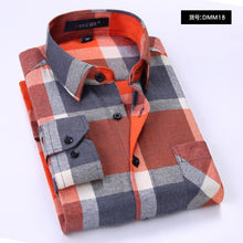 Load image into Gallery viewer, Plaid Shirt 2019 New Autumn Winter Flannel Red Checkered Shirt Men Shirts Long Sleeve Chemise Homme Cotton Male Check Shirts