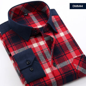 Plaid Shirt 2019 New Autumn Winter Flannel Red Checkered Shirt Men Shirts Long Sleeve Chemise Homme Cotton Male Check Shirts