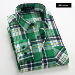 Plaid Shirt 2019 New Autumn Winter Flannel Red Checkered Shirt Men Shirts Long Sleeve Chemise Homme Cotton Male Check Shirts