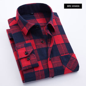 Plaid Shirt 2019 New Autumn Winter Flannel Red Checkered Shirt Men Shirts Long Sleeve Chemise Homme Cotton Male Check Shirts