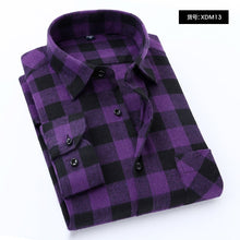 Load image into Gallery viewer, Plaid Shirt 2019 New Autumn Winter Flannel Red Checkered Shirt Men Shirts Long Sleeve Chemise Homme Cotton Male Check Shirts