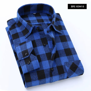 Plaid Shirt 2019 New Autumn Winter Flannel Red Checkered Shirt Men Shirts Long Sleeve Chemise Homme Cotton Male Check Shirts