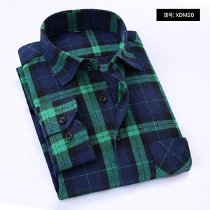 Plaid Shirt 2019 New Autumn Winter Flannel Red Checkered Shirt Men Shirts Long Sleeve Chemise Homme Cotton Male Check Shirts