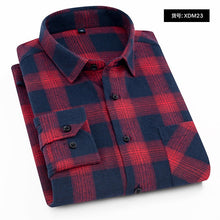 Load image into Gallery viewer, Plaid Shirt 2019 New Autumn Winter Flannel Red Checkered Shirt Men Shirts Long Sleeve Chemise Homme Cotton Male Check Shirts