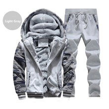 Load image into Gallery viewer, Winter Men Hooded Coat 2019 Thick Warm Jackets Parka Men Windbreaker Two Pieces Coat +Pant Casual Camouflage Tracksuit Man Hoody