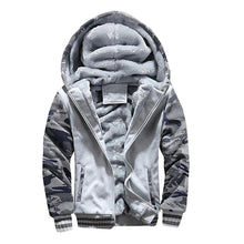 Load image into Gallery viewer, Winter Men Hooded Coat 2019 Thick Warm Jackets Parka Men Windbreaker Two Pieces Coat +Pant Casual Camouflage Tracksuit Man Hoody